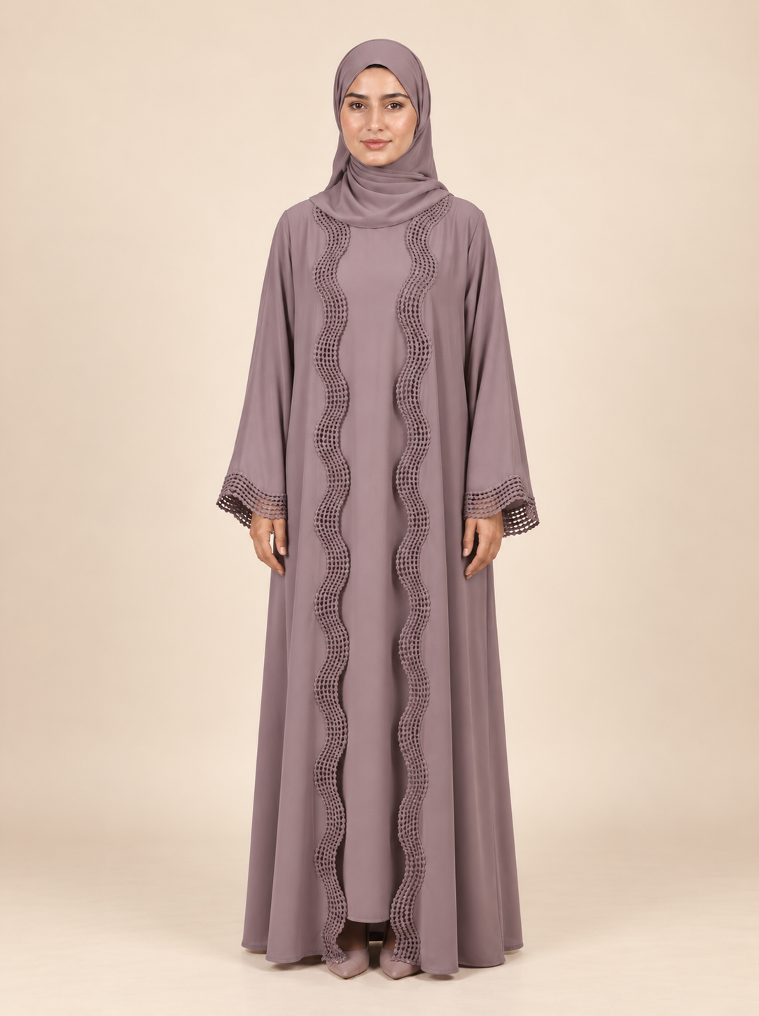 Sofia – Abaya deux pièces avec kimono ouvert