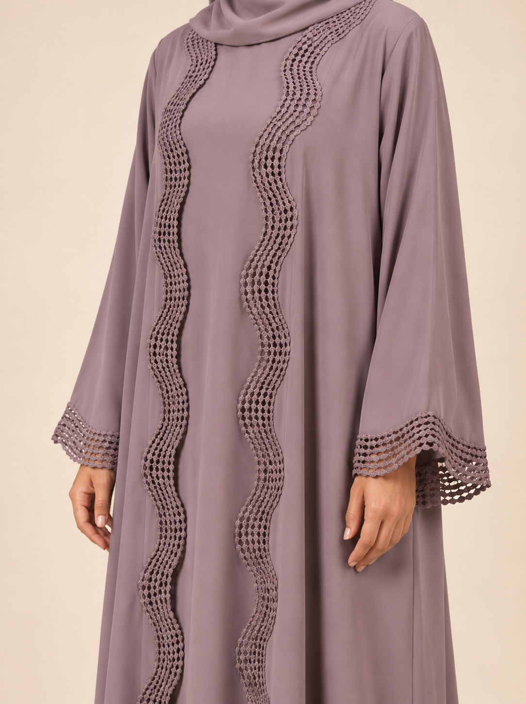 Sofia – Abaya deux pièces avec kimono ouvert