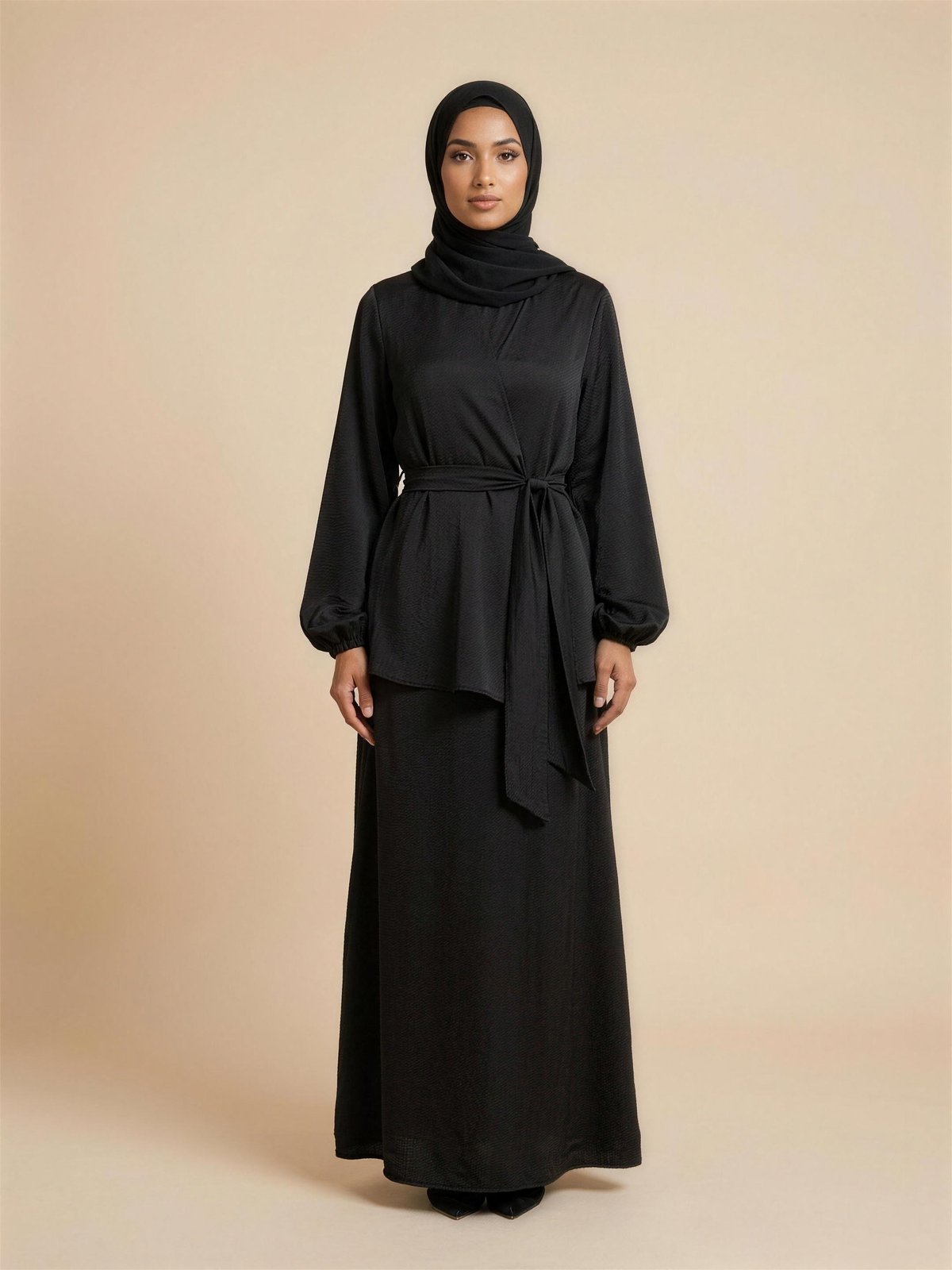 Abaya femme 2 pièces Signature, coupe fluide et moderne
